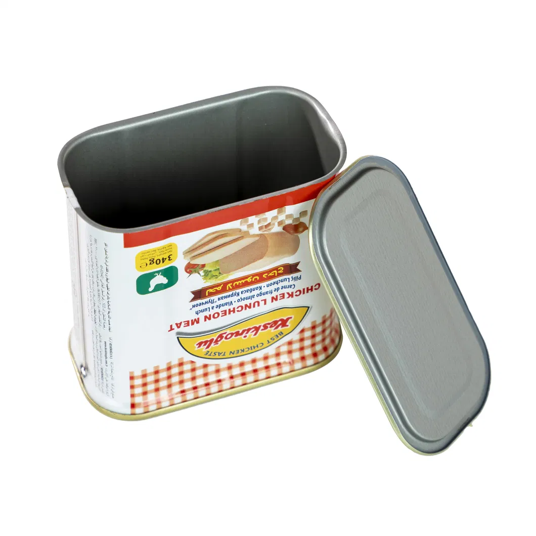 Wholesale Empty Rectangular Tin Box Food Can for Luncheon Meat