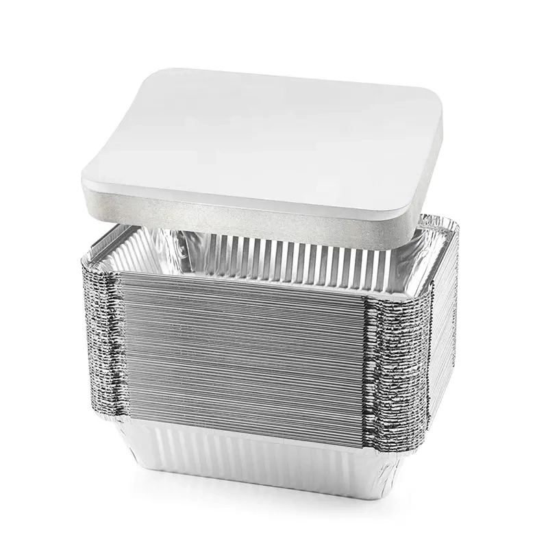 Disposable BQB Drip Pan Tin Foil Tray Aluminum Half-Size Roasting Pans Portable Food Storage Containers