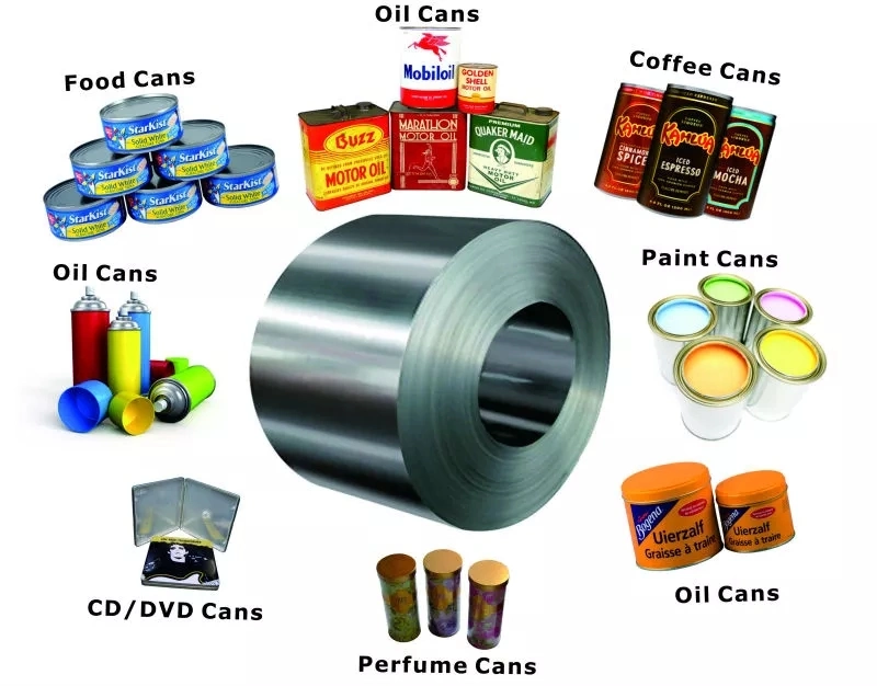 TFS Sptfs T-2ba/ Mr T-4ca/Mr Dr-8ba /L Dr-9ca Electrolytic Cr-Coated Steel, Tin-Free Steel Coil/Plate for Can Food Packaging