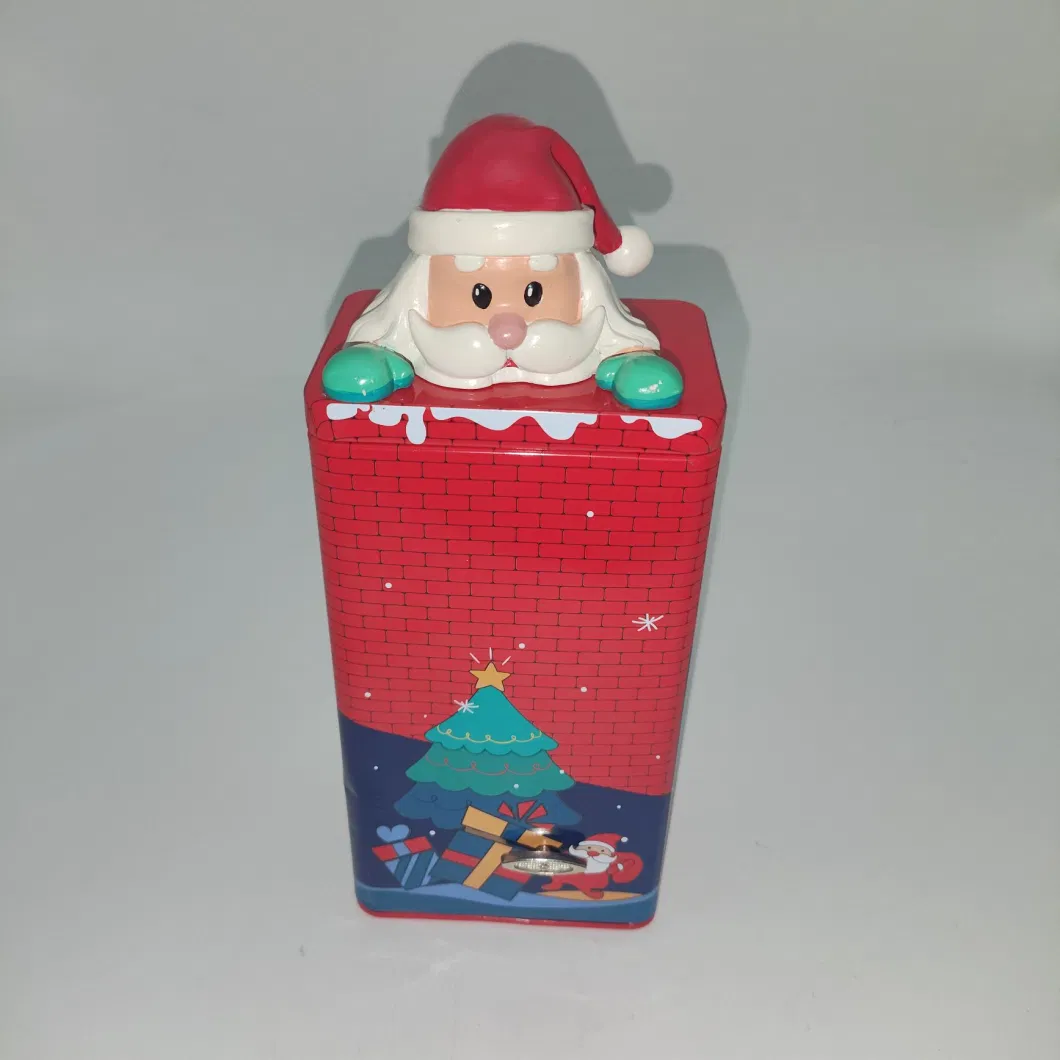 Christmas Music Box Square Tin Box