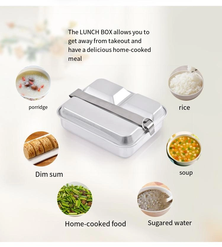 Outdoor Travel Camping Task 2 in 1 800-1000ml Stainless Steel 3 Compartments Mess Tin Lunch Plate Heating Cooking Pot Lunch Box