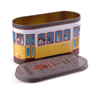 Creative Tins vuoti forma autobus tinella cookie caramella regalo Storage Contenitore Holiday Decorative Box