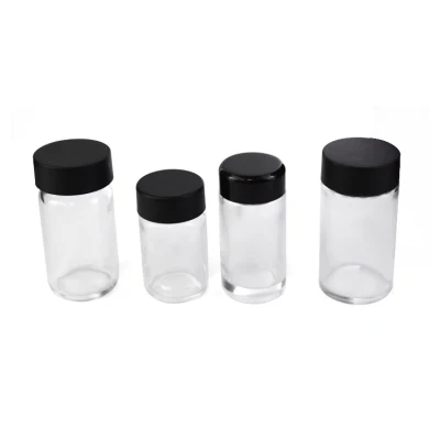  Bottiglie in vetro sottile con vaso in vetro, confezione da 3-5 con logo personalizzato Tappo liscio a prova di bambino