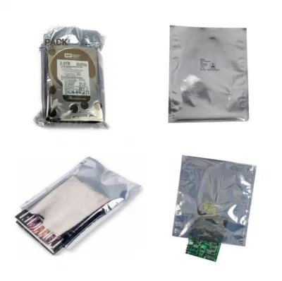 Sacca barriera di umidità con schermatura ESD in metallo MBB con zip per Confezione di schede audio/dischi rigidi/PCB