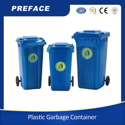 120 litri grande rifiuti di cucina può rifiuti bidone rifiuti rifiuti di plastica Cestino Bidone verde con ruote e coperchi