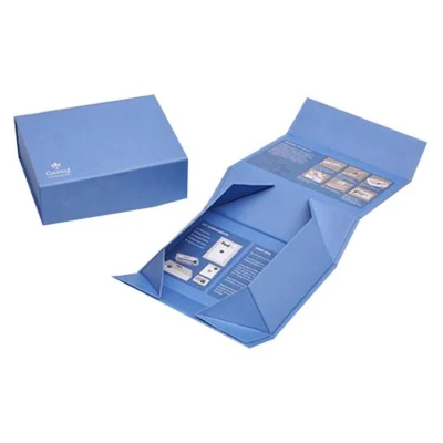  Scatole pieghevoli in cartone rigido regalo lusso con logo personalizzato stampato Confezione con magnete