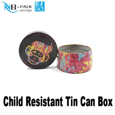 Confezione regalo personalizzata con logo stampato lattine in metallo, lattina personalizzata resistente al bambino