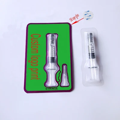 Confezione blister per siringa da 1 ml con inserto Card trasparente in PVC Confezione blister per siringa in vetro da 1 ml