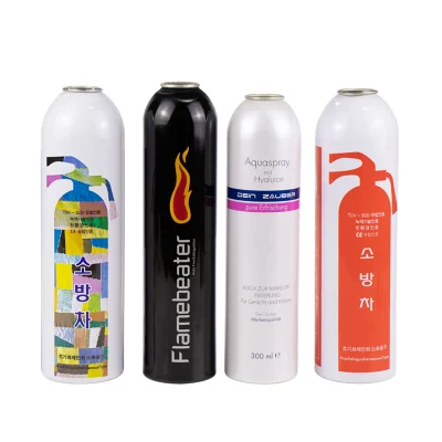 Bomboletta aerosol in metallo alluminio serbatoio ossigeno/spray per protezione solare/purificatore d′aria