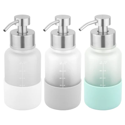 450ml bagno doccia gel dispenser di lozione ricaricabile vetro confezionamento cosmetico Flacone