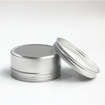  Cina Giare in alluminio argento di alta qualità Tin metallo tondo cosmetico Scatola