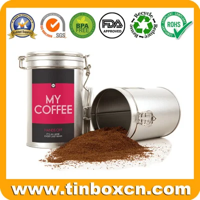 Contenitore vuoto per alimenti rotondi contenitore in metallo per il contenitore del caffè