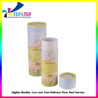 Scatola del cilindro a tubo in carta rotonda piccola ed ecologica personalizzata per Confezionamento cosmetico/candela/fiore