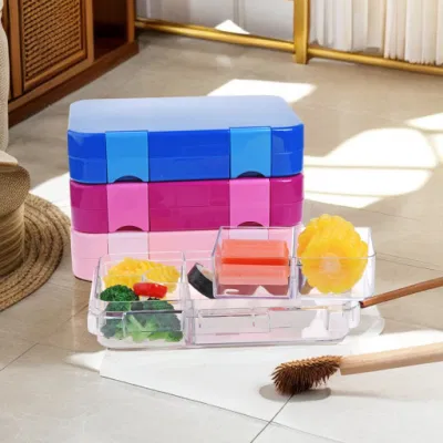  Aohea BPA Free colorful cute Custom Tritan 4 compartimenti Bento Pranzo al sacco