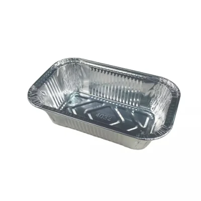 Confezionamento alimentare Disponibili piatti in stagnola griglia vaschetta Catering alluminio Vassoio contenitore in alluminio con coperchio in plastica