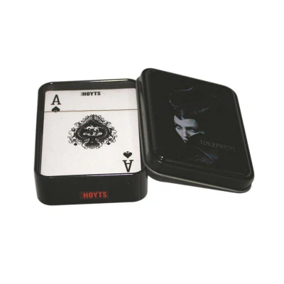  Carte da gioco in metallo per imballaggio con caramelle nere e zecca rettangolari personalizzate Stagno
