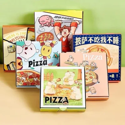  Yafeng Wholesale Eco Pizza Box con logo 8-14 pollici corrugato Imballaggio carta Kraft personalizzata