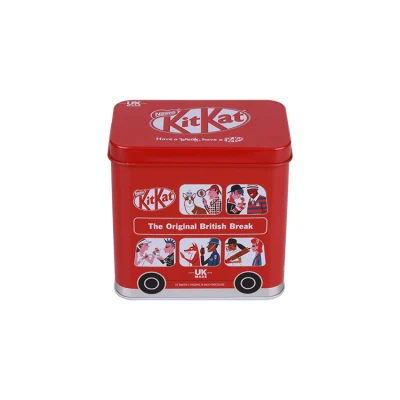  Hotsale Bus a forma di snack Metal Box personalizzato cioccolato stampato Tin Scatola