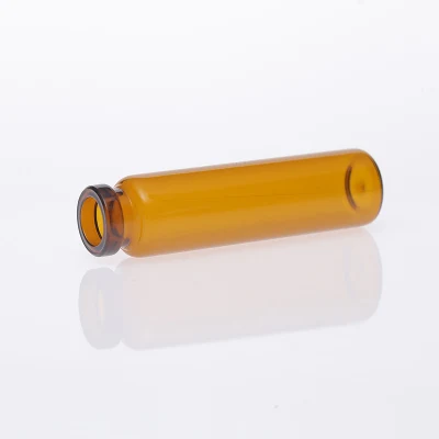 Soluzione orale medica da 10 ml flacone in vetro trasparente color ambra, a prova di bambino Confezione tubo in vetro con tappo in metallo