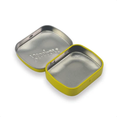Mini caramella piccola di zecca di gomma da masticare personalizzata con cerniera in metallo Scatola di stagno