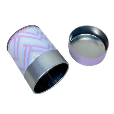 Confezione mini tinbox rotonda con piastra stagnata sigillata resistente all′umidità