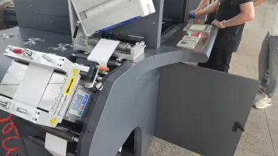 Stampante a rullo per etichette piatte con rivestimento UV digitale Inkjet White Ink Printing Machine PET Film Surface