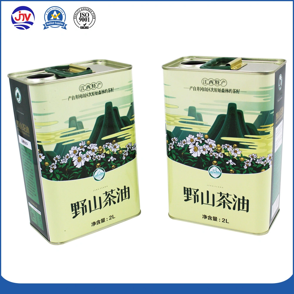 Rectangular Cooking Oil Packaging Printed Can Tin Box