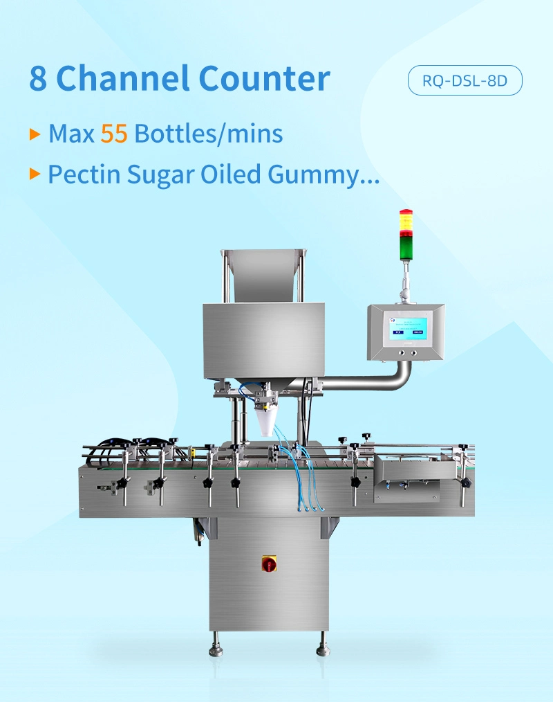 Multi-Channel Candy Gummy Counting and Filling Machine Automatic Sweets Counting Filling in Bottle Machine