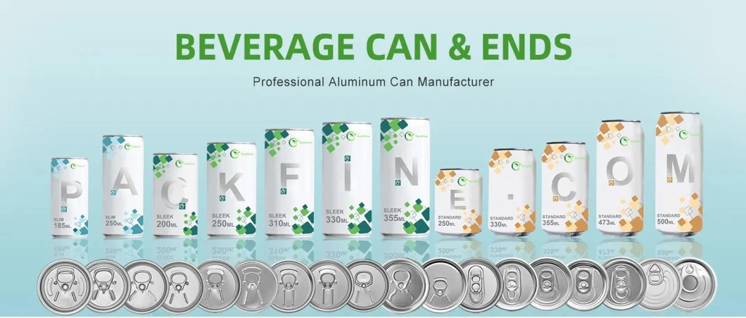 Empty Aluminum and Easy Open Can Beverage Energy Food Soda Juice Beer Sleek Small 330ml 355ml Stubby 250ml Standard 355ml 473ml 16oz 500ml Beer Can Container