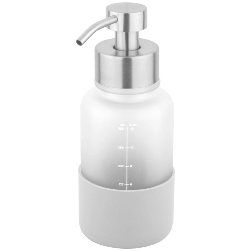 450ml Bathroom Shower Gel Refillable Lotion Dispenser Glass Cosmetic Packaging Bottle