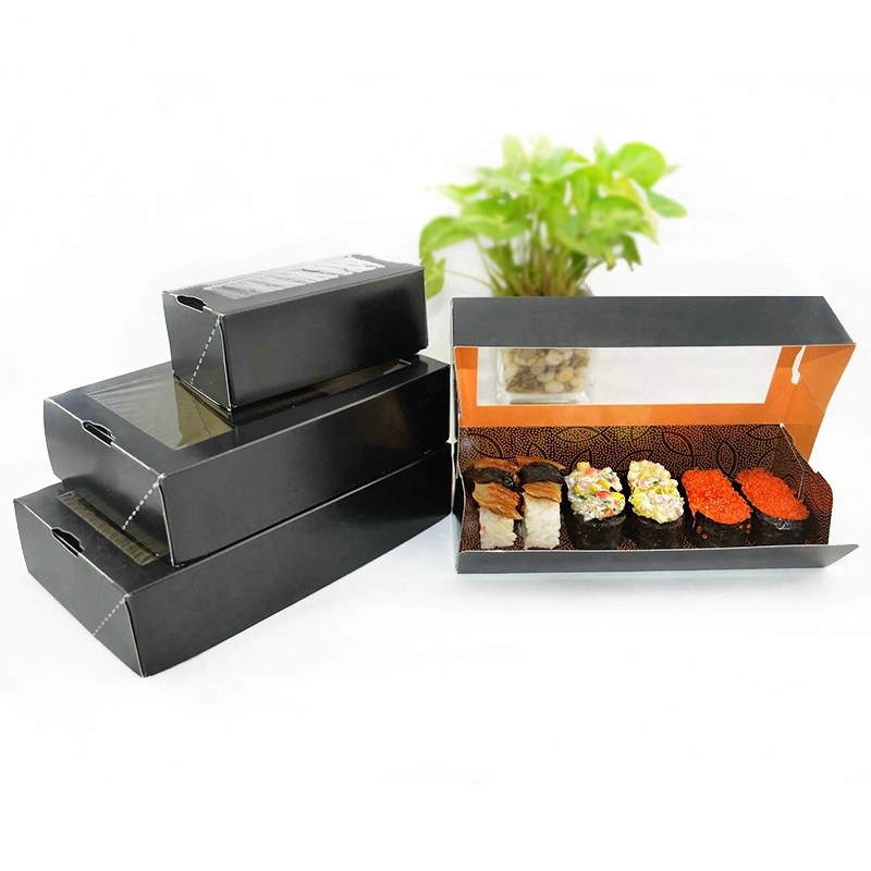 Kraft Paper Box Baked Food Packing Box Disposable Sushi Sandwich Box with Lid