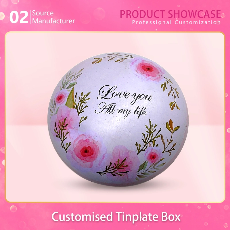 Small Round Macaron Flat Drum Tinplate Candy Box Packaging