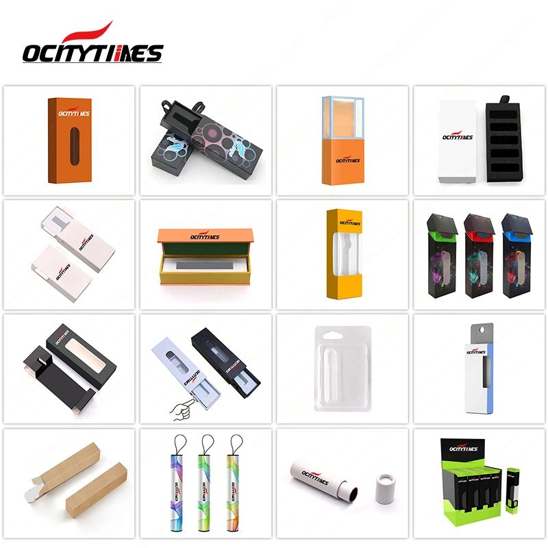 Ocitytimes Customized Logo Coated Paper Tube Box Disposable Device Cartridge Packaging with Childproof Lock