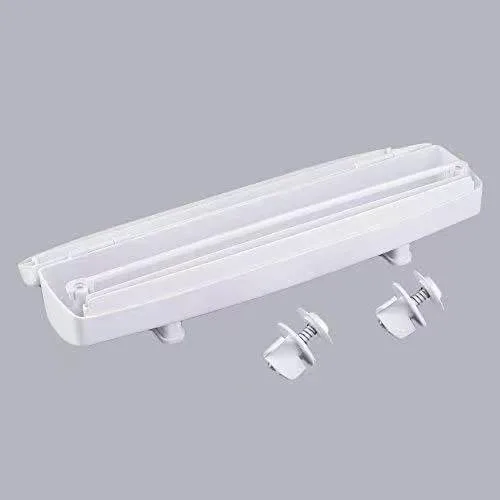 Cling Film Foil Cutter Dispenser, Pull Press Wrap Aluminum Tin Foil Food Plastic Wrap Dispenser Storage Holder Box Wbb16338