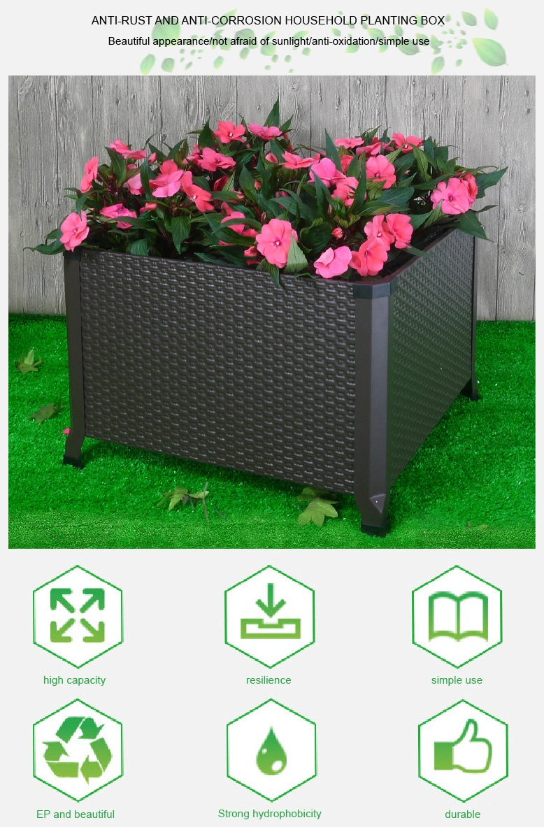 Rectangular Raised Garden Bed Metal Large Planter Box for Outdoor