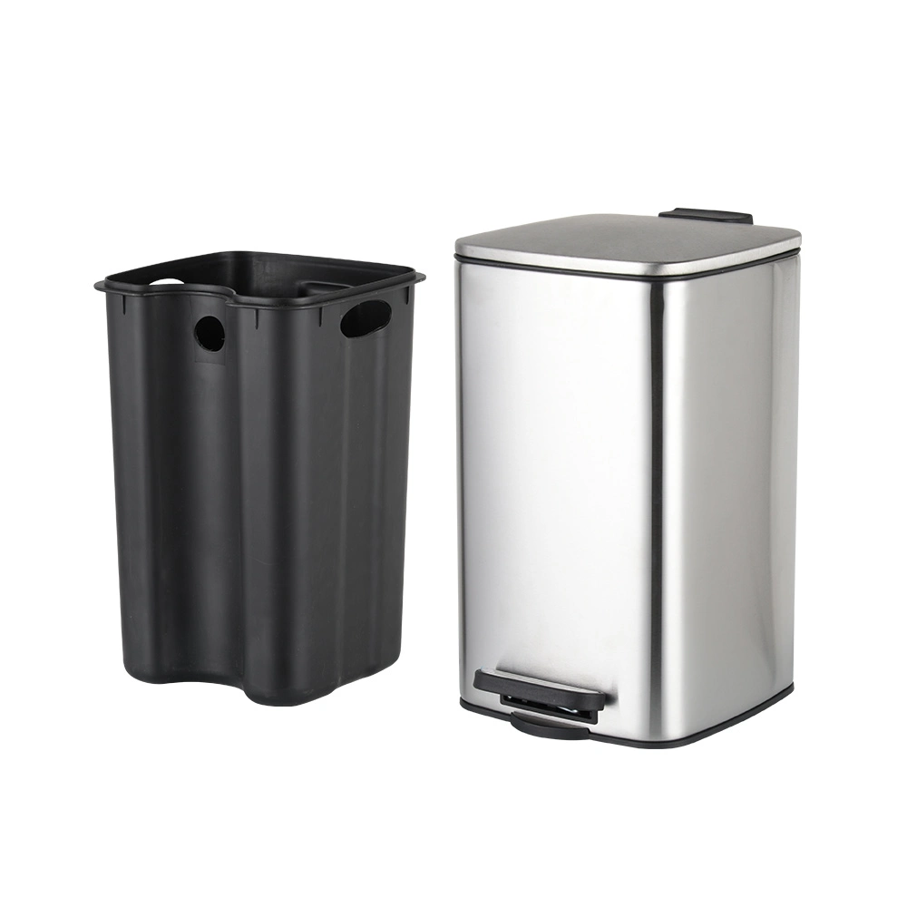 Victory New Arrival Matt Black Cost-Effective Square Trash Can