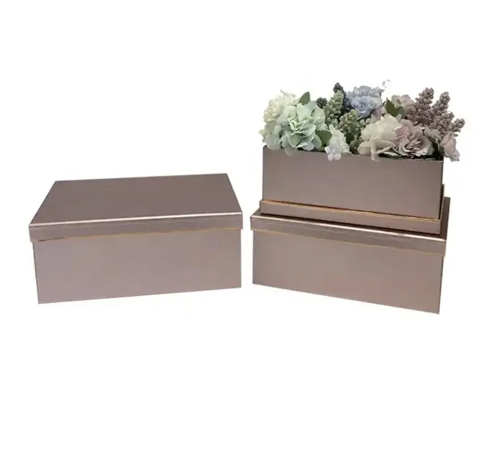 High-Grade Metal Paper Rectangular Flower Box Soap Immortal Flower Gift Box