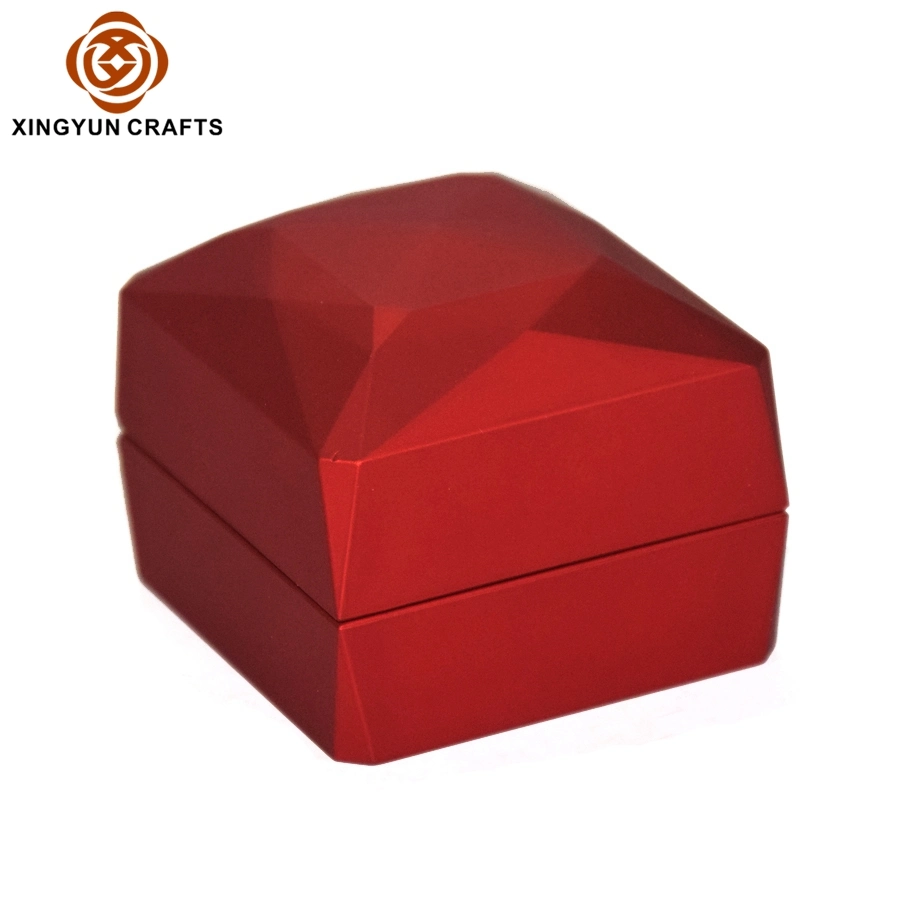 Hot Selling Special Round Shape Blue Metal Jewelry Package Box Small Leatherette Ring Box Wholesale