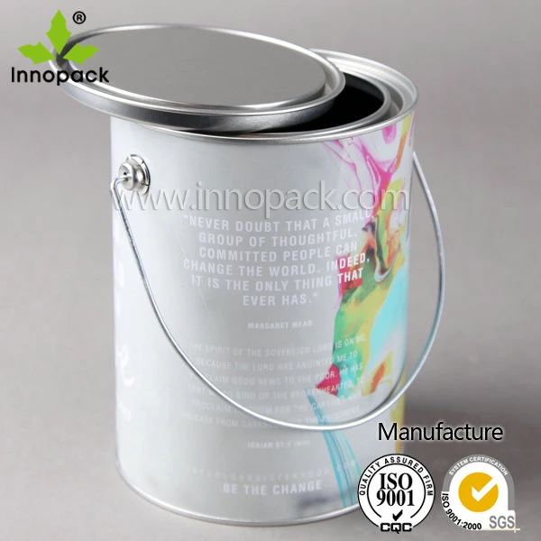 Round Designed Decorative Colored Candy Tin Can