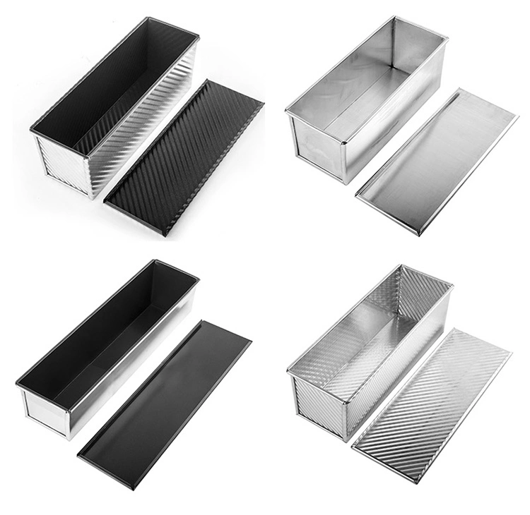 Food Grade Bakeware 450 G Mould Baking Mold Nonstick Aluminum Pullman Loaf Pan Toast Box Bread Tins with Cover