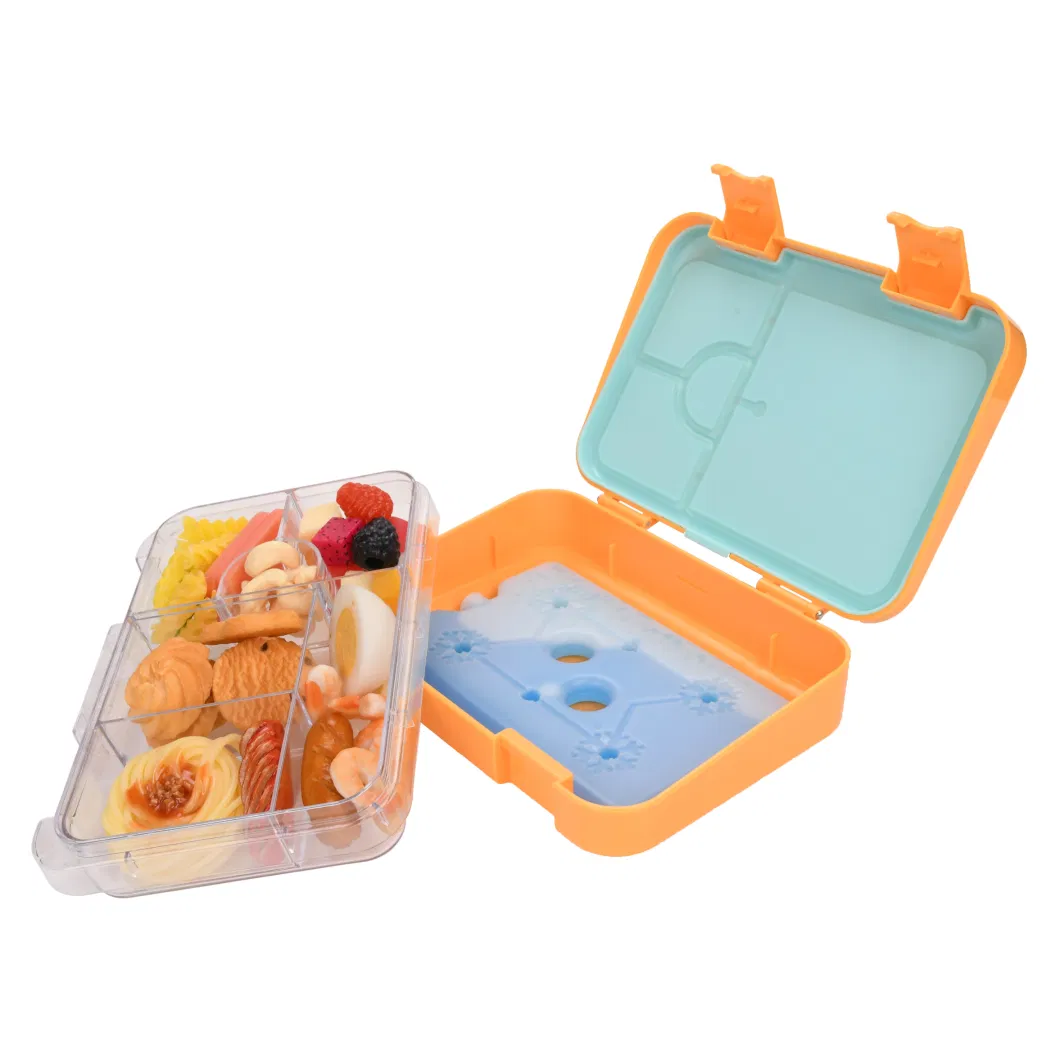 Aohea BPA Free Colourful Cute Custom Tritan 4 Compartment Bento Lunch Box