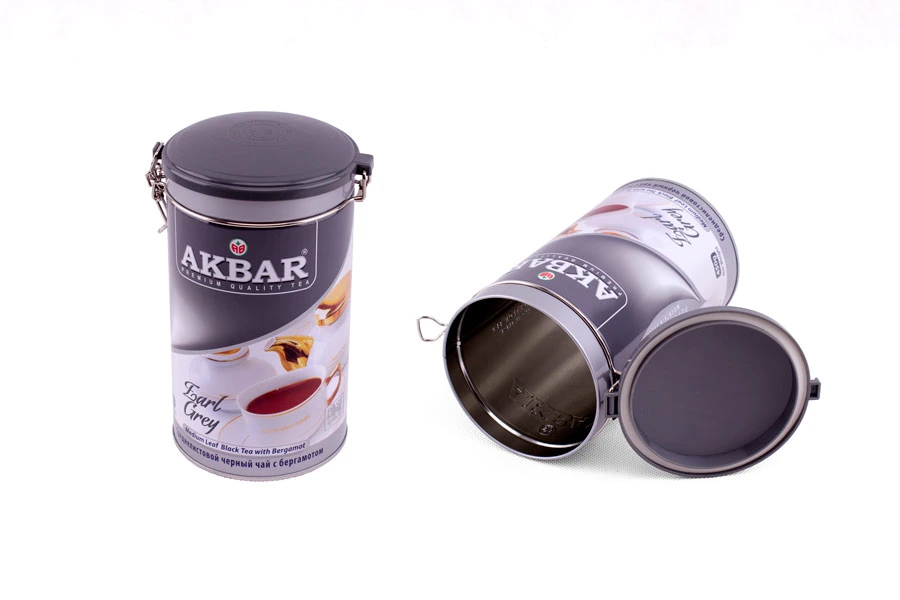 Airtight Coffee and Tea Tin Box with Metal Clip