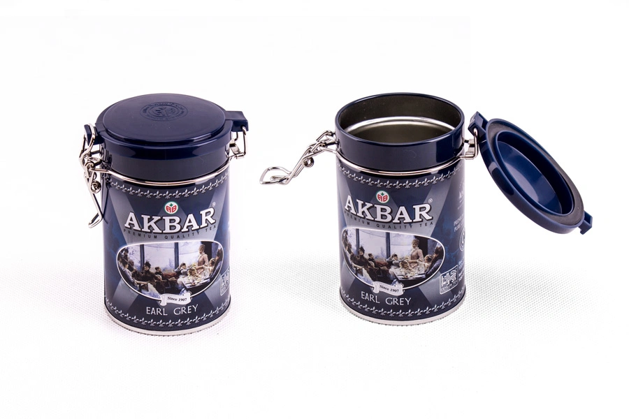 Airtight Coffee and Tea Tin Box with Metal Clip