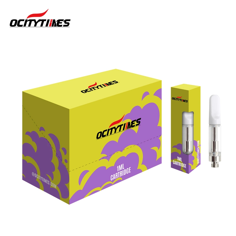 Ocitytimes Customized Logo Coated Paper Tube Box Disposable Device Cartridge Packaging with Childproof Lock