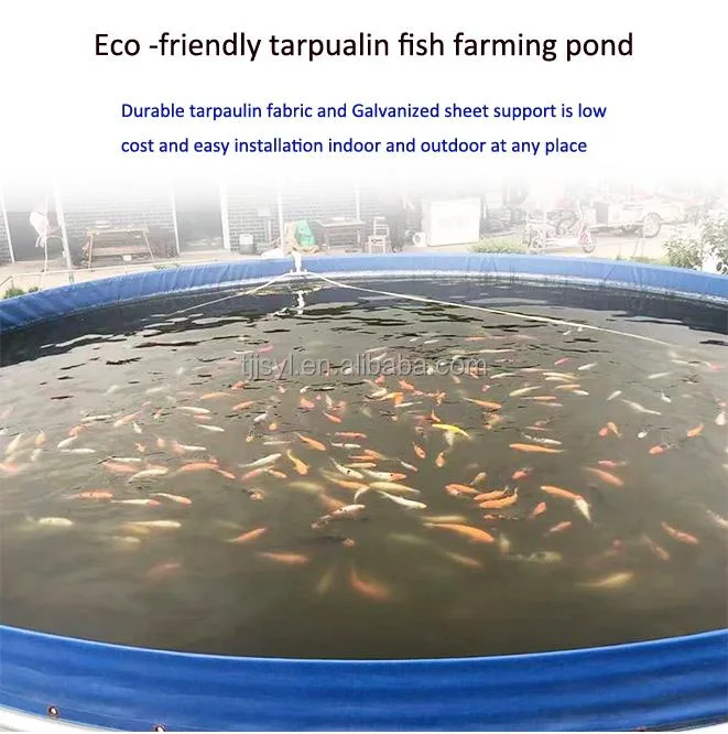 Galvanized Round Plastic PVC Tarpaulin Aquaculture Fish Tank Pond Farm Aquaculture Large