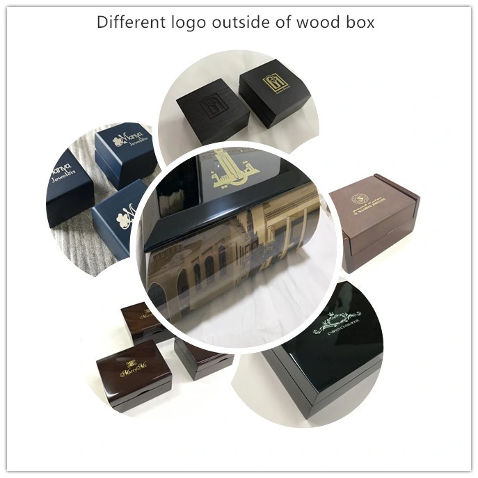 Custom Logo Black Walnut Wood Craft Boxes Wholesale Luxury Watch Bracelet Jewelry Display Packing Box