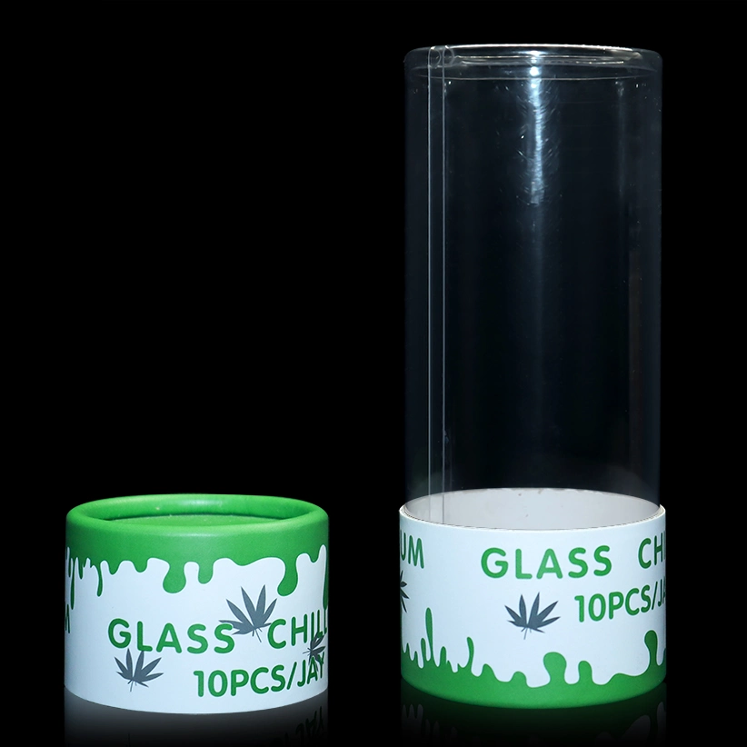 10 Capcity Moisture-Proof Waterproof Smoking Glass Tobacco Canister with Glass Smoking Tip