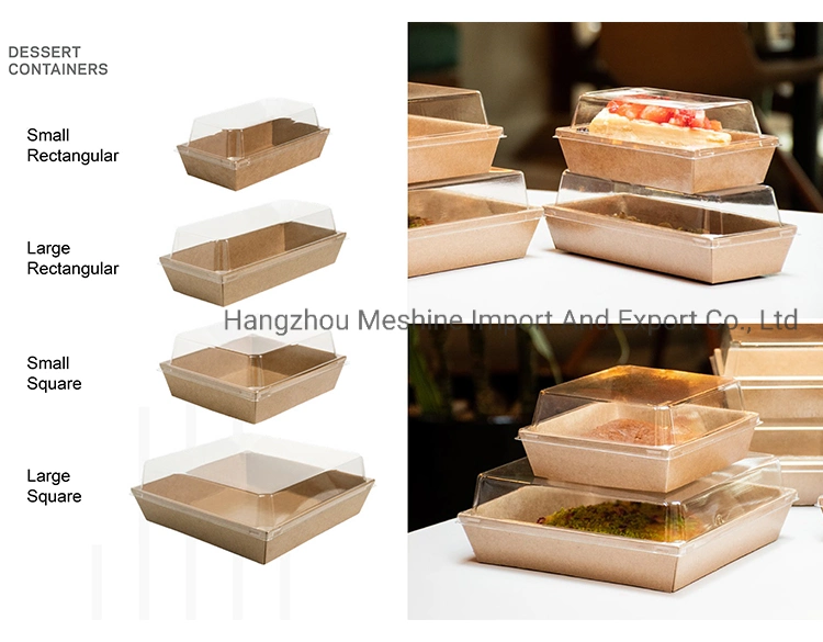Custom Printed Take Away Lunch Box Container/ Salad Soup Bowl / Kraft Paper Food Packaging Boxes