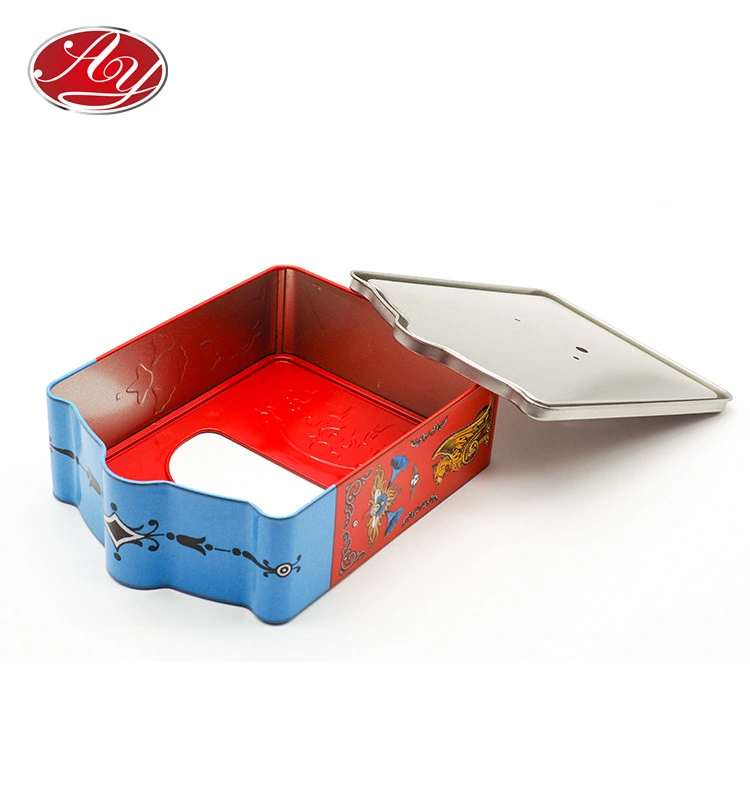 House Shaped Irregular Food Biscuits Stationery Game Card Metal Tin Box