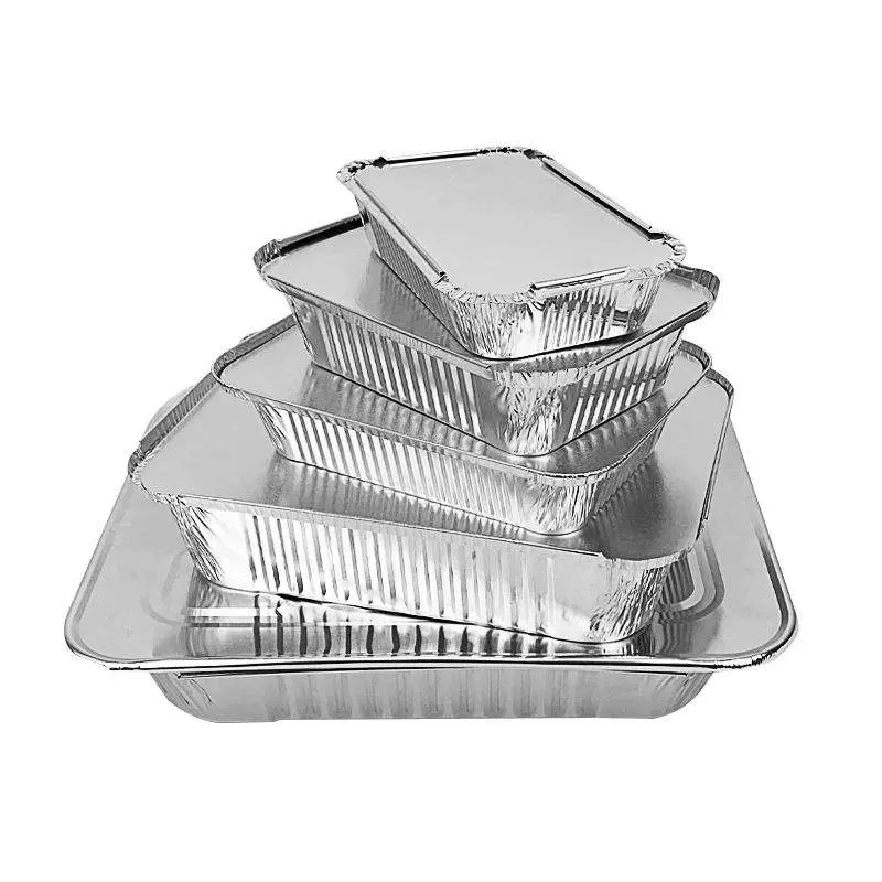 Carbon Baked Packaging Barbecue Tray Tin Aluminum Foil Lunch Box